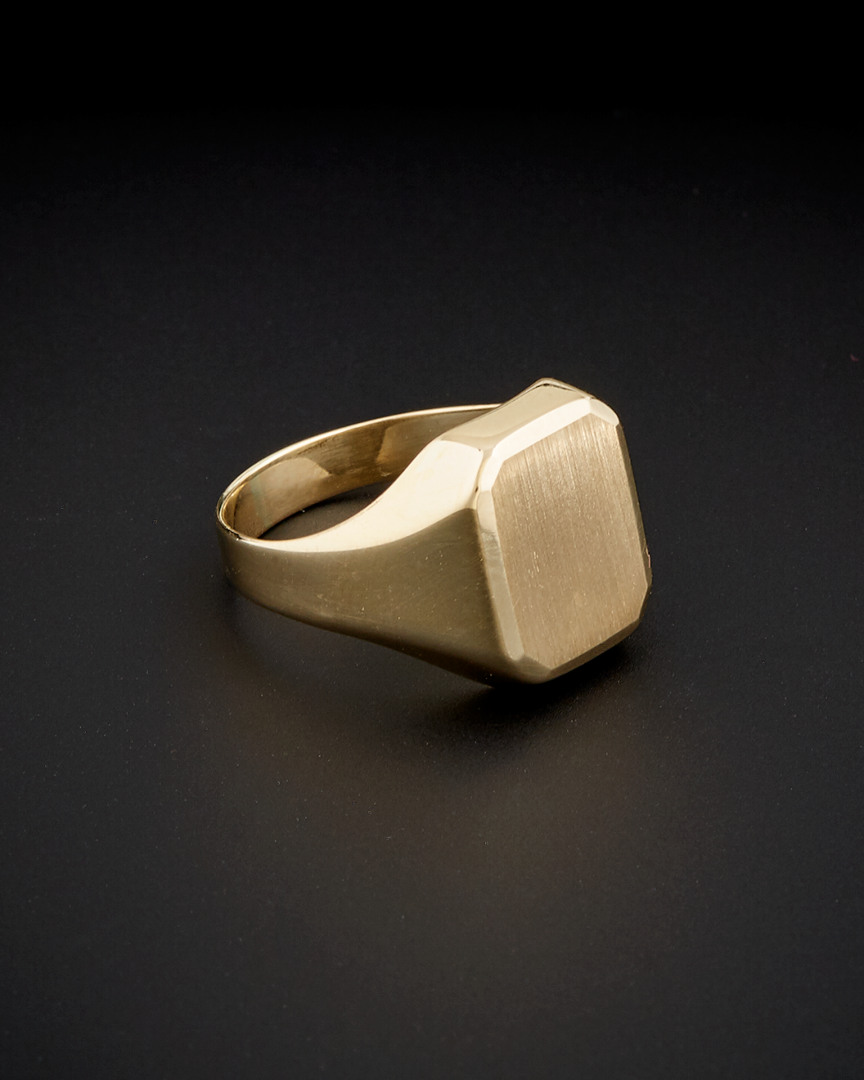 Italian Gold 14k Rectangular Signet Ring