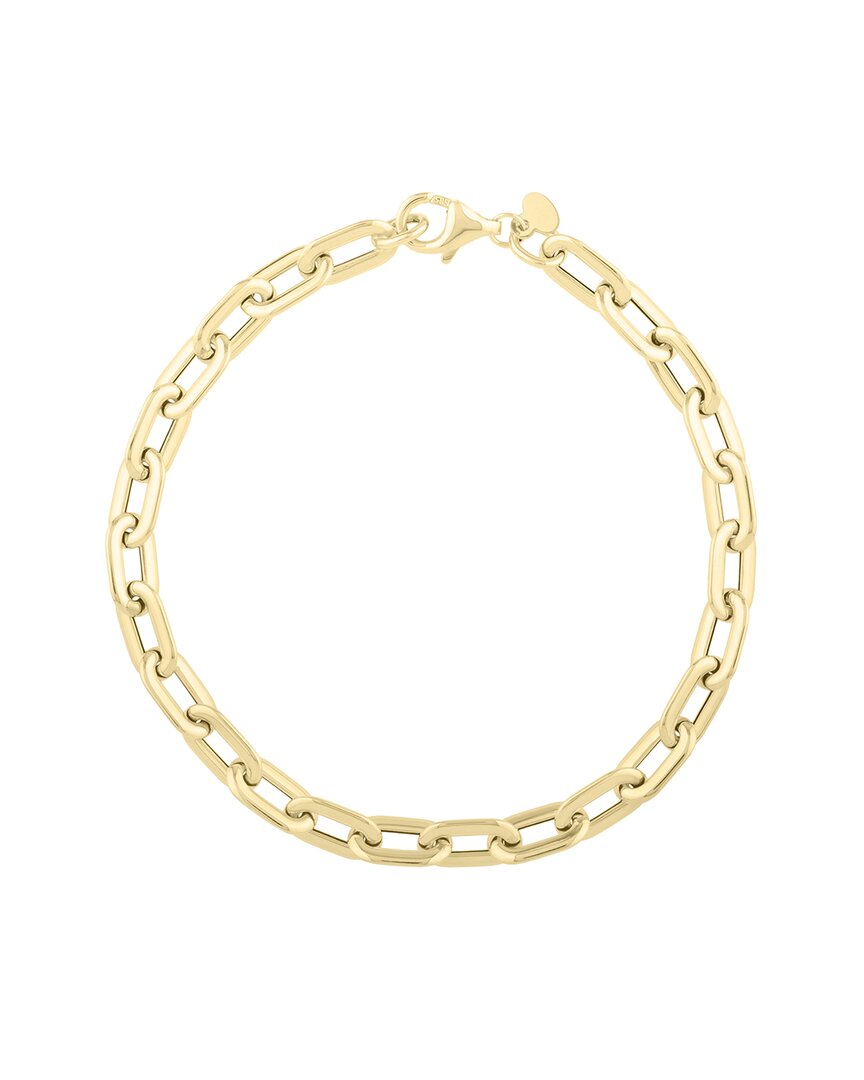 Italian Gold 14k Flat Paperclip Link Bracelet