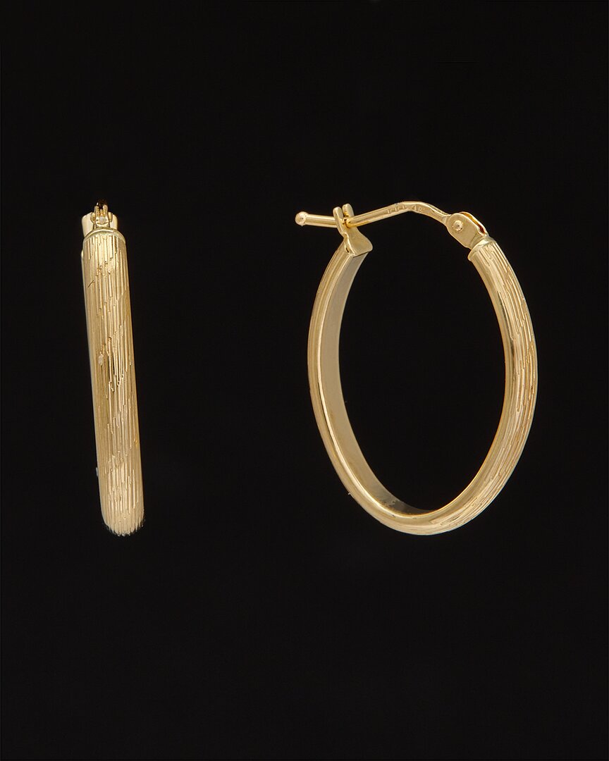 Italian Gold 14k  Oval Hoops