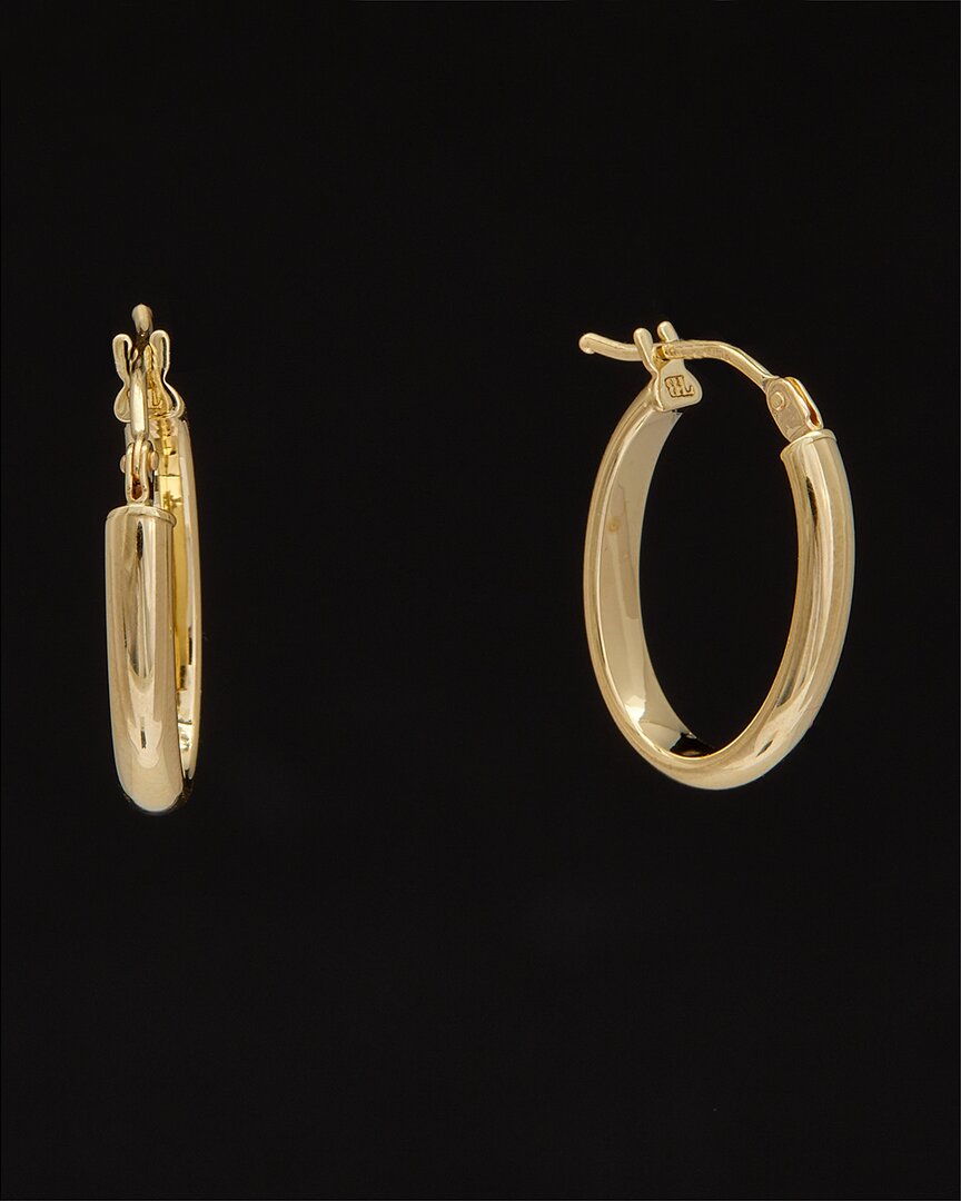 Italian Gold 14k  Oval Hoops