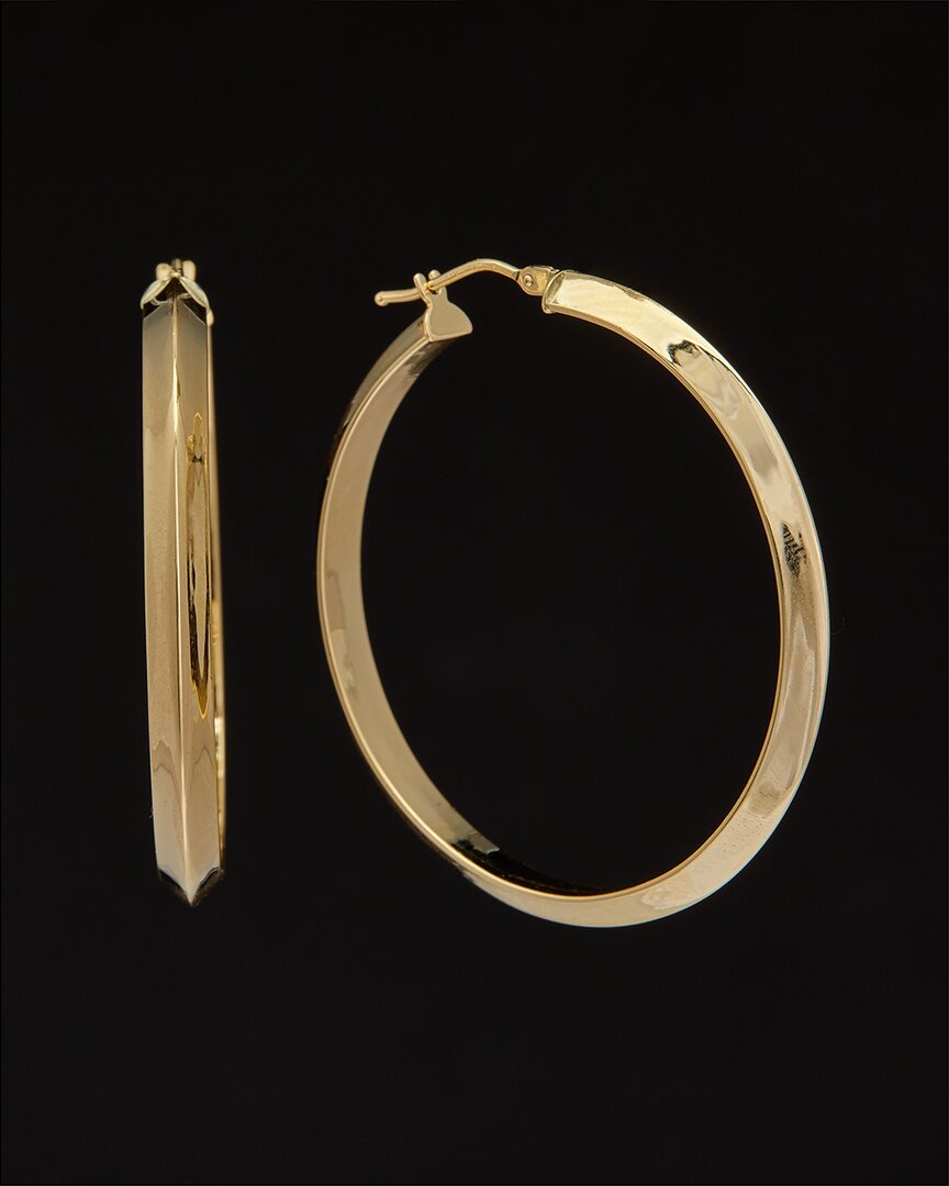 Shop Italian Gold 14k  Knife Edge Hoops