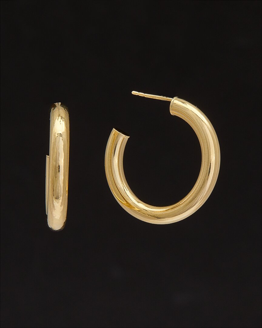 Italian Gold 14k  Open Hoops