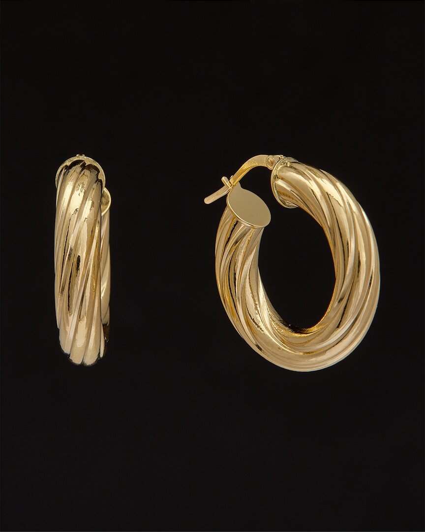 Italian Gold 14k  Twisted Hoops