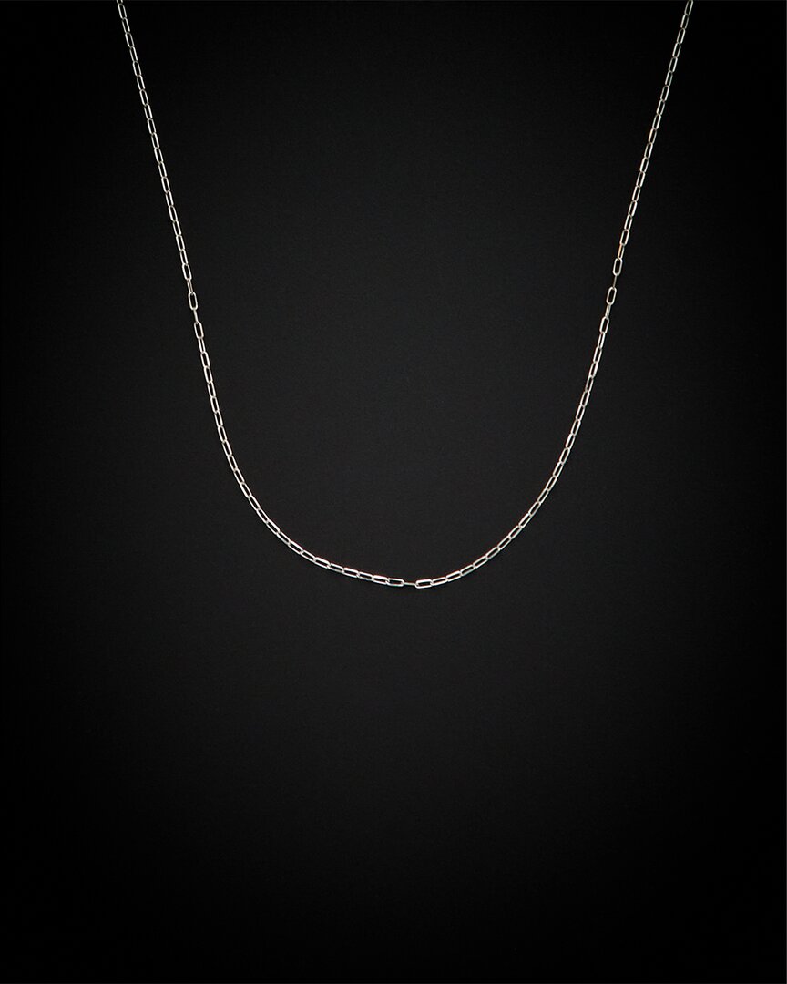 Italian Gold 14k  Paperclip Chain Necklace