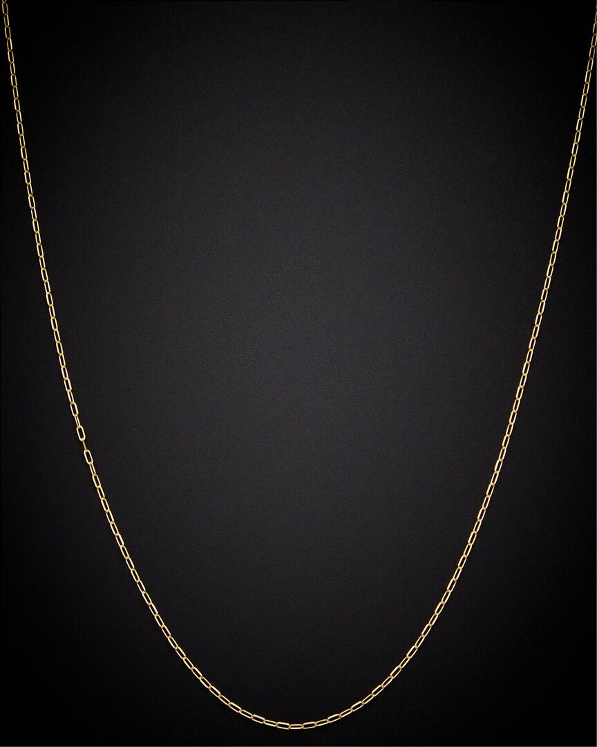 Italian Gold 14k  Paperclip Chain Necklace