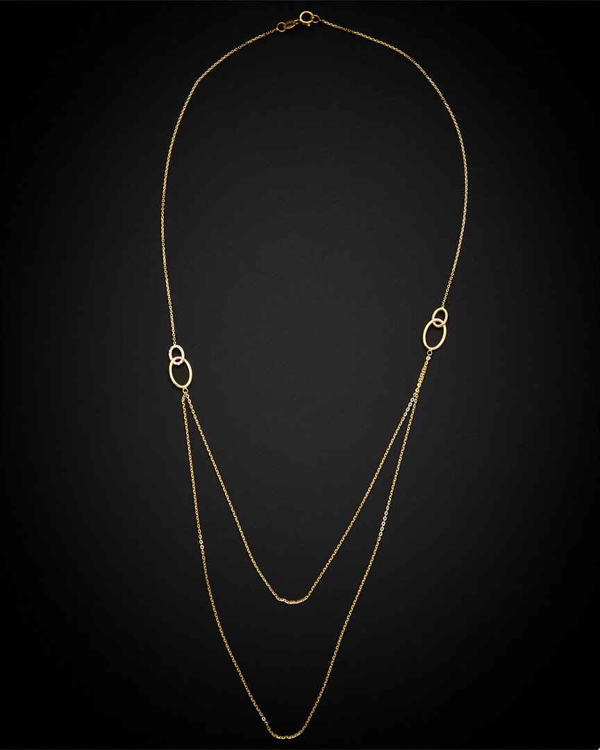 Italian Gold 14k  Station Necklace