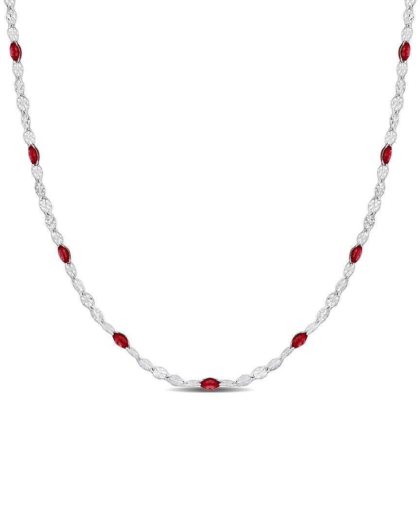 Italian Silver Station Necklace