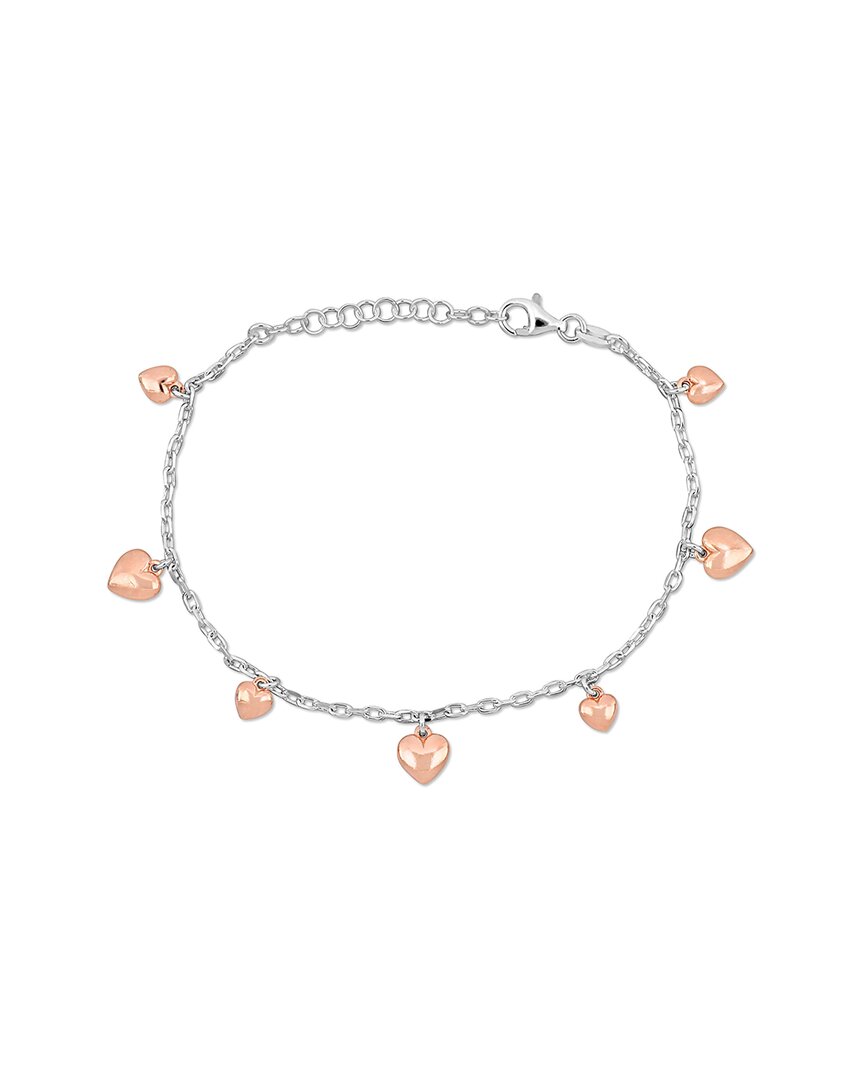 Italian Silver Heart Charm Bracelet