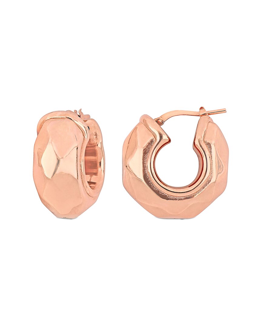Italian Silver Wide Huggie Earrings