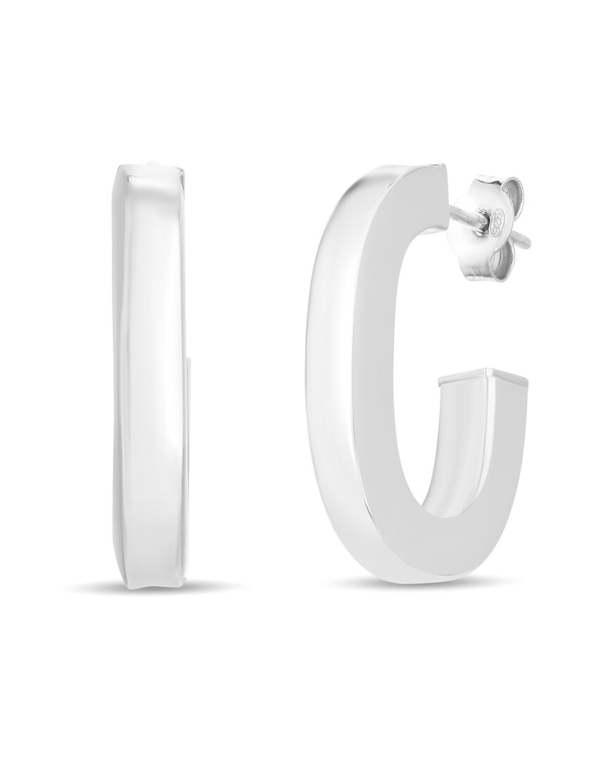 Italian Silver Hoops