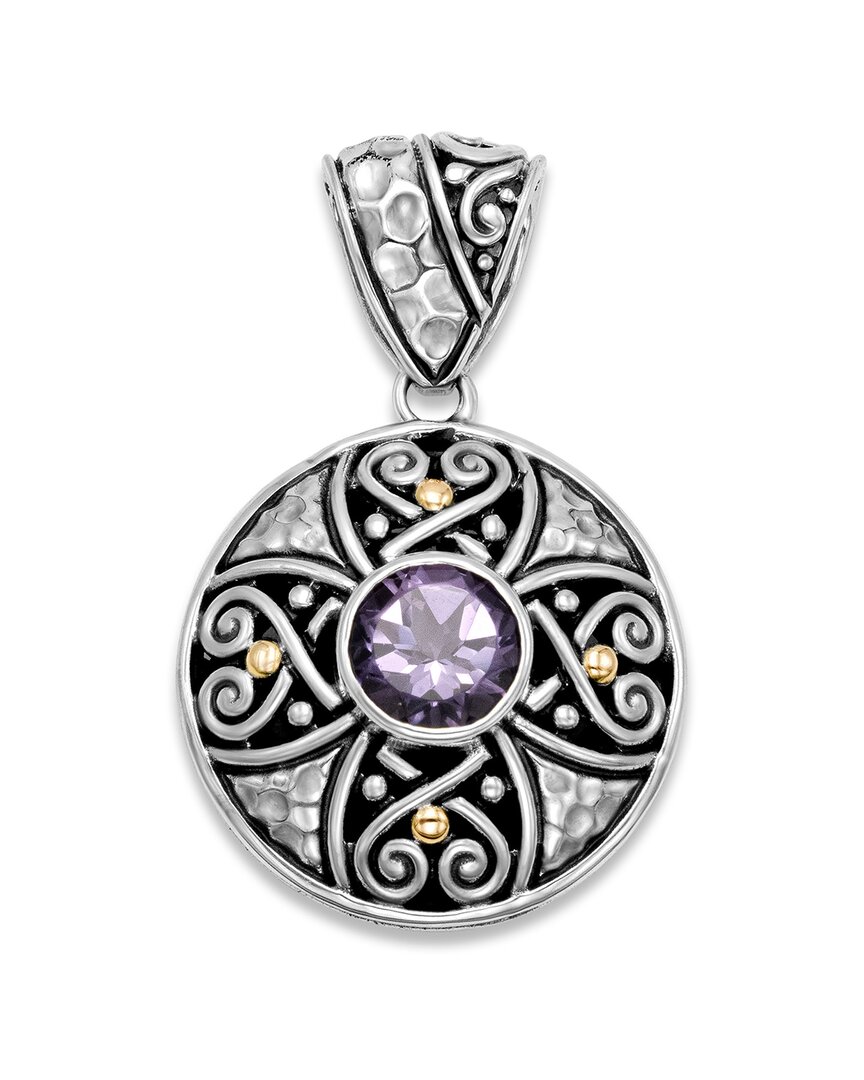 Samuel B. 18k & Silver 0.75 Ct. Tw. Amethyst Pendant