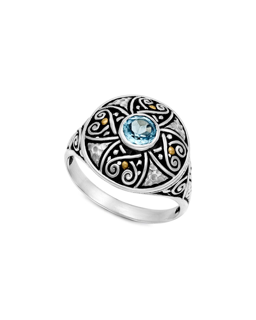 Samuel B. 18k & Silver 0.65 Ct. Tw. Blue Topaz Ring