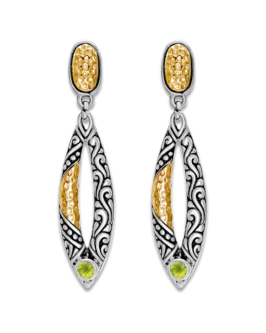 Samuel B. Silver 0.24 Ct. Tw. Peridot Drop Earrings