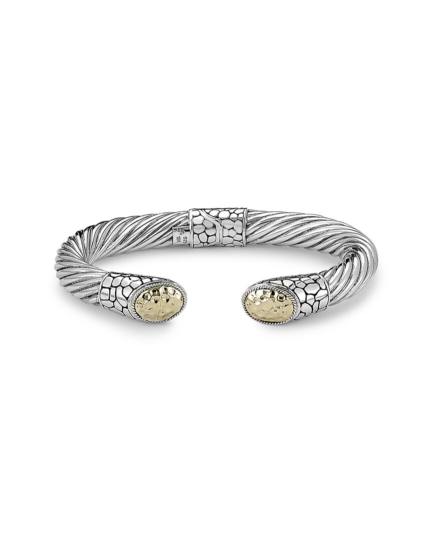 SAMUEL B. SAMUEL B. 18K & SILVER TWISTED CABLE BANGLE BRACELET