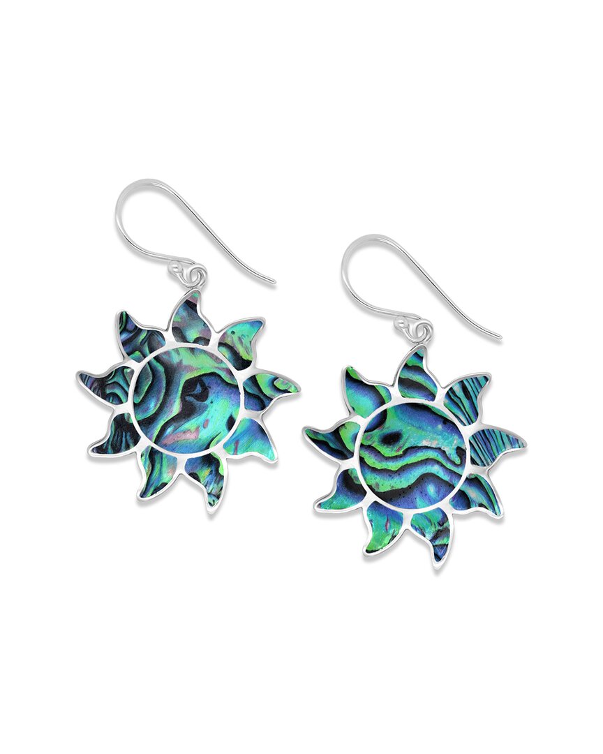 Samuel B. Sterling Silver Abalone Sunburst Drop Earrings