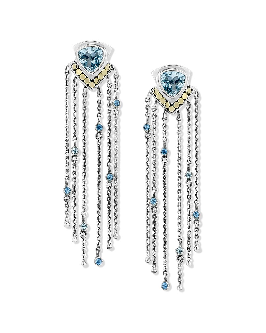 Samuel B. Blue Topaz Drop Earrings