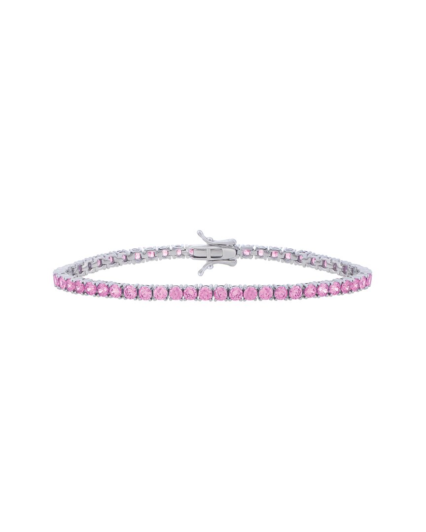 Italian Silver Silver Cz Tennis Bracelet