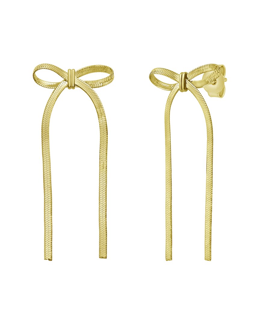 Italian Silver 14k Plated Silver Dangle Earrings