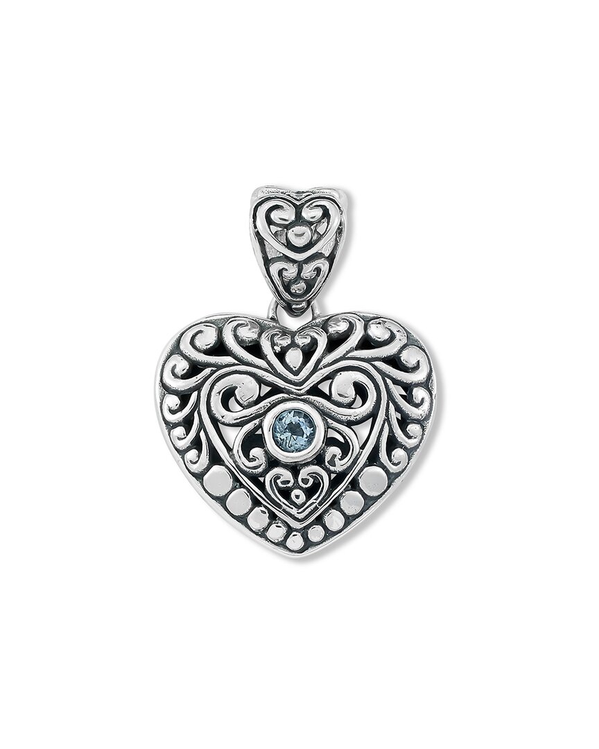 Samuel B. Silver 0.20 Ct. Tw. Blue Topaz Pendant