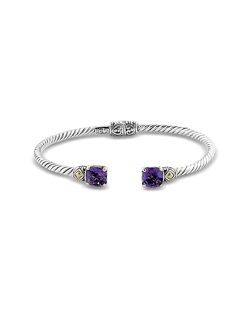 Samuel B. Silver & 18k Amethyst Bracelet