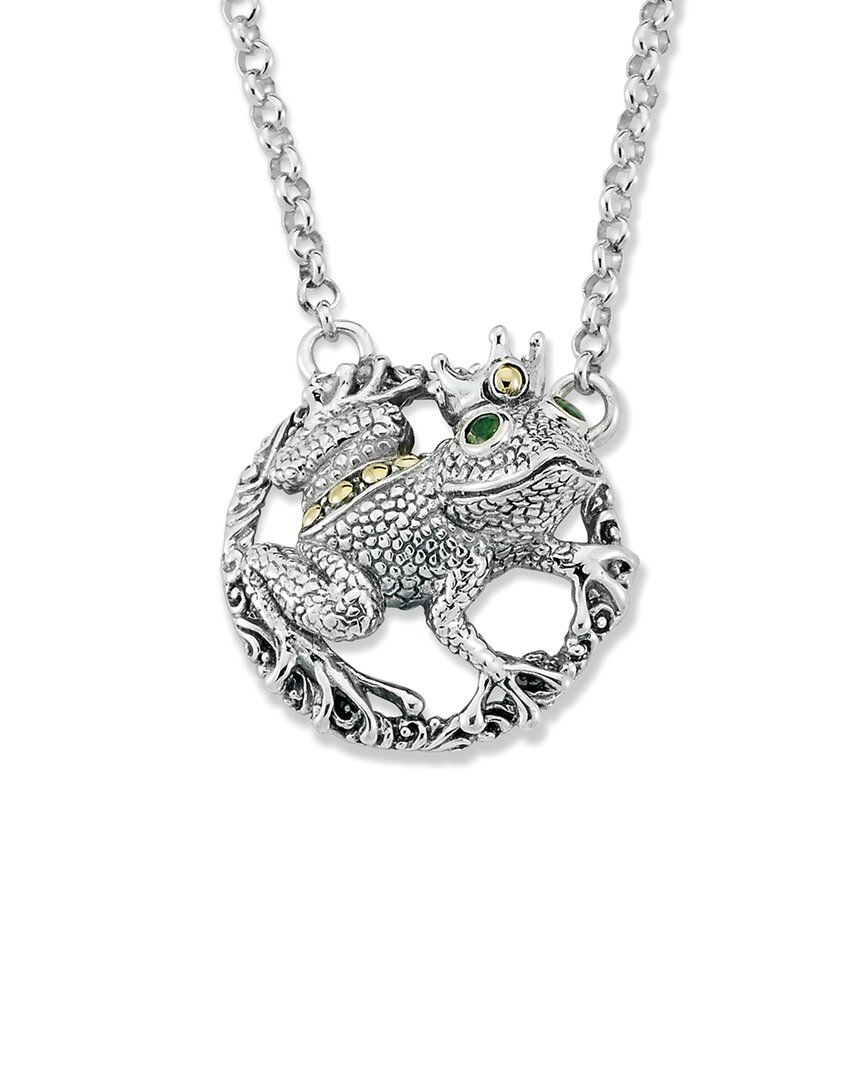 Samuel B. Silver & 18k Tsavorite Necklace In Metallic