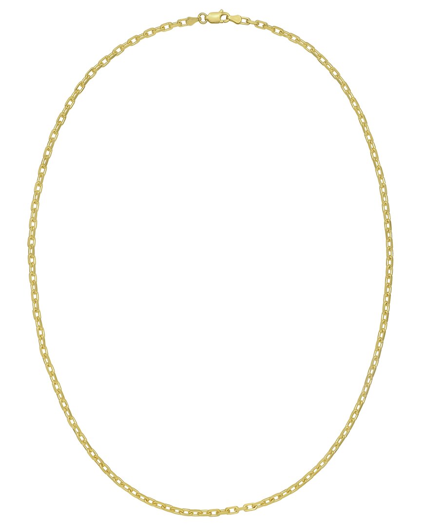 Italian Silver Italian Gold Gold Over Silver 2.8mm French Cable Chain Necklace In Gold