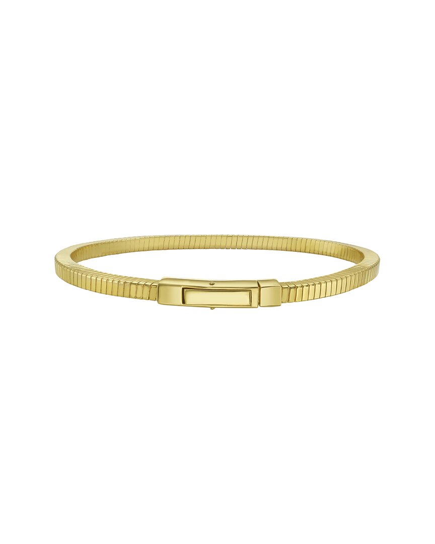 Italian Silver Italian Gold Gold Over Silver Cubogas Chain Bracelet In Gold