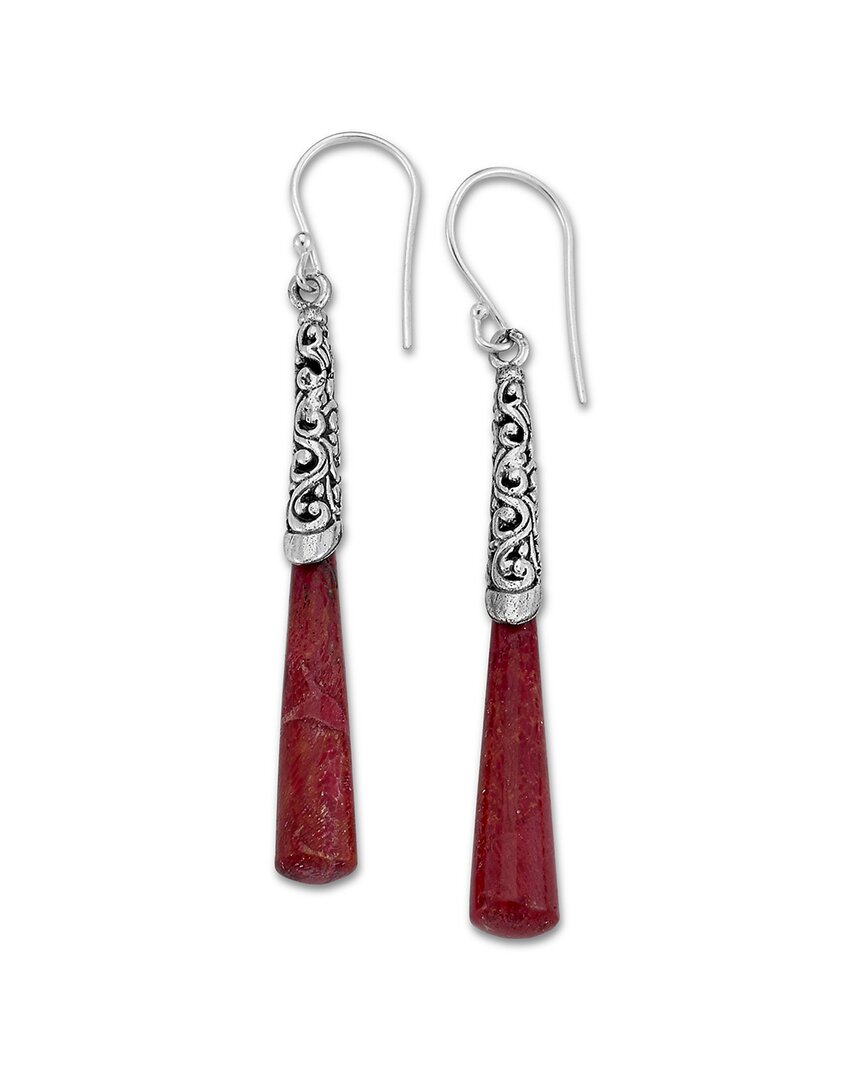 Samuel B. Silver Coral Swirl Earrings