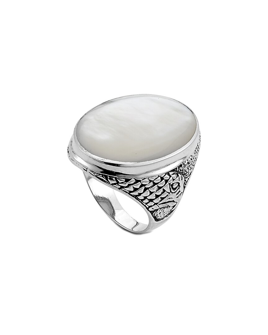 Samuel B. Silver Pearl Ring In Metallic