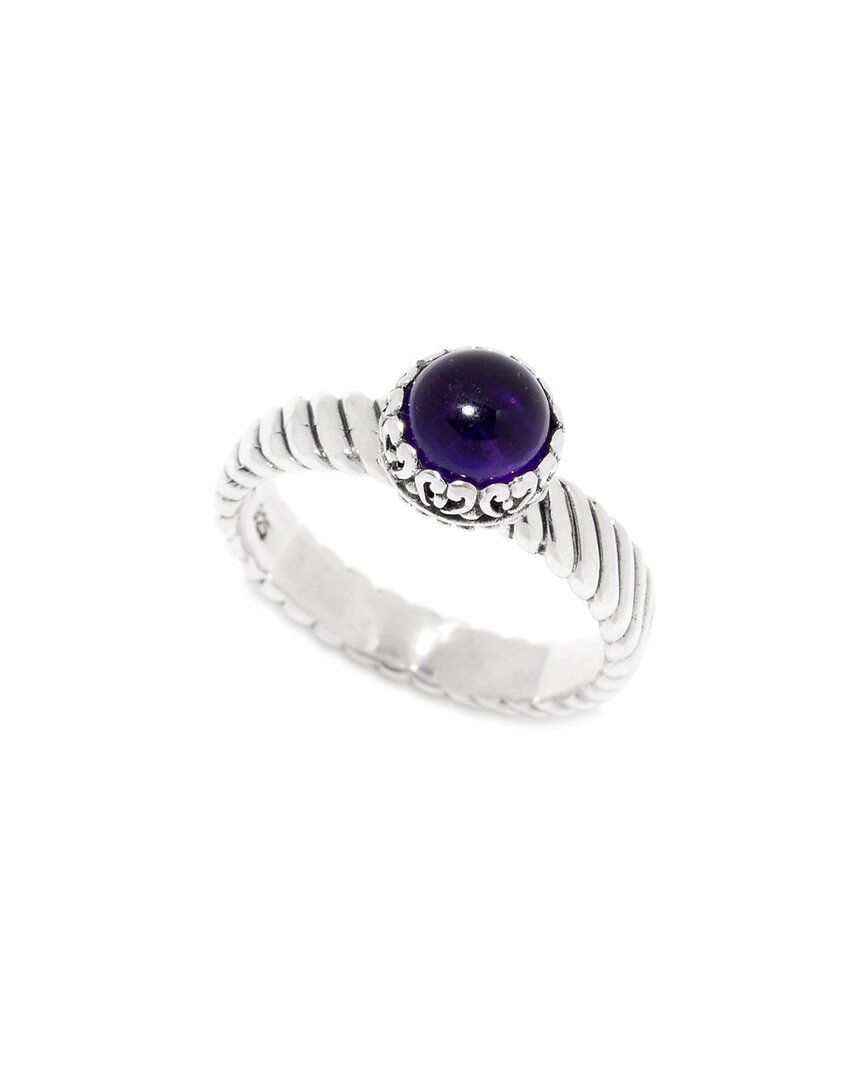 Samuel B. Silver 1.15 Ct. Tw. Amethyst Ring In Purple