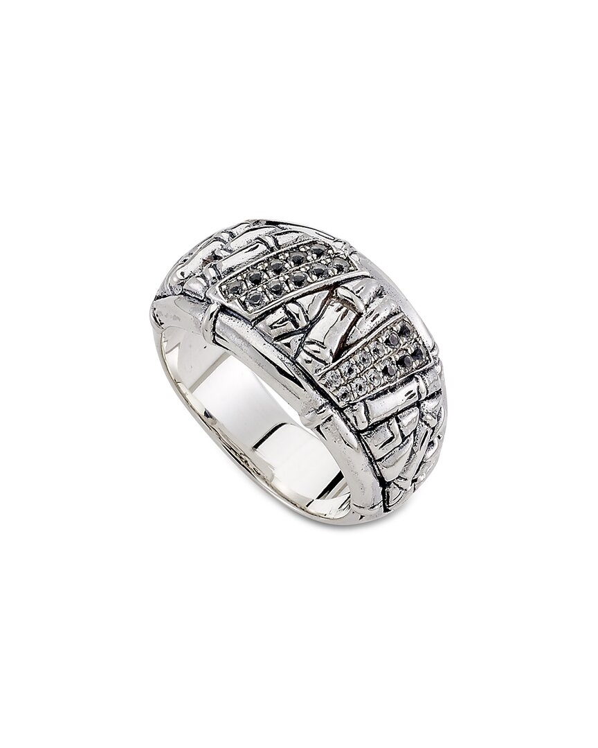 Samuel B. Silver 0.98 Ct. Tw. White Topaz Ring In Metallic