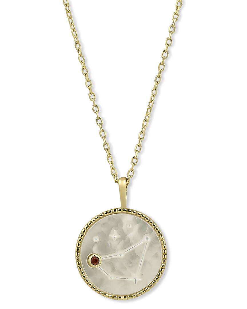 Samuel B. Silver & 18k Garnet & Pearl Necklace In Gold