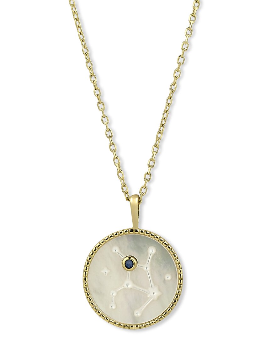 Samuel B. Silver & 18k 0.10 Ct. Tw. Lapis & Pearl Necklace In Gold
