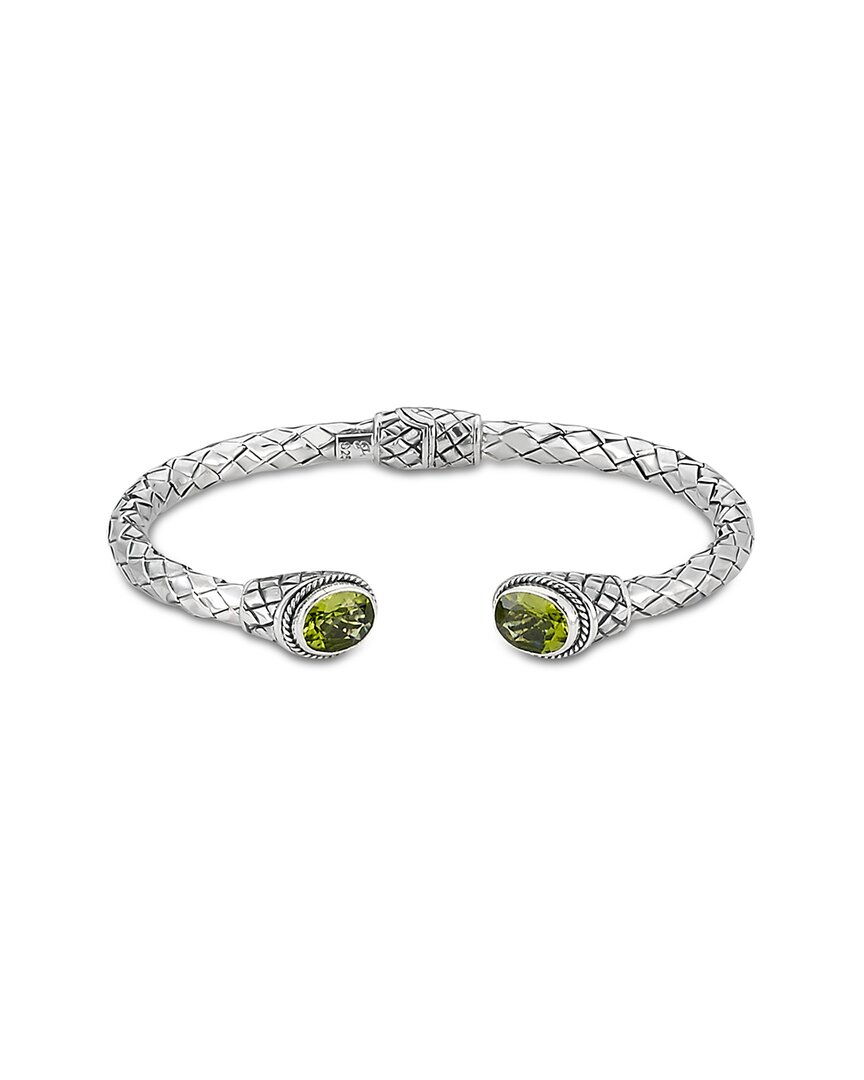 Samuel B. Silver 5.00 Ct. Tw. Peridot Bracelet In White