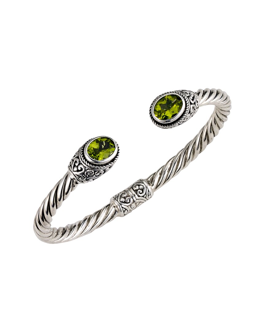 Samuel B. Silver 3.50 Ct. Tw. Peridot Bracelet In Metallic