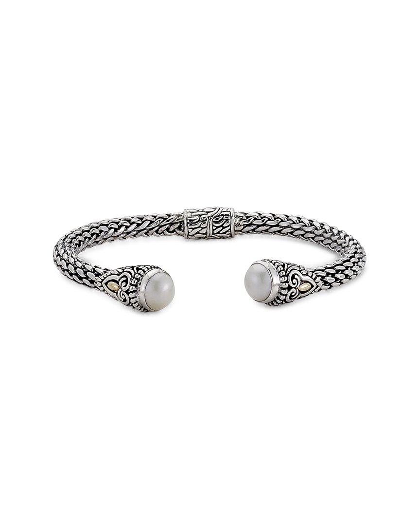 Samuel B. Silver & 18k Pearl Bracelet In Metallic