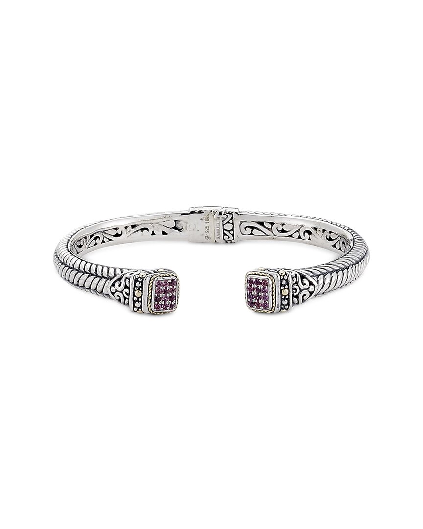 Samuel B. Silver & 18k 0.43 Ct. Tw. Bracelet In Metallic