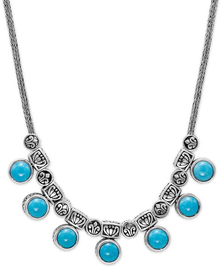 Samuel B. Silver 7.70 Ct. Tw. Sleeping Beauty Necklace In Metallic