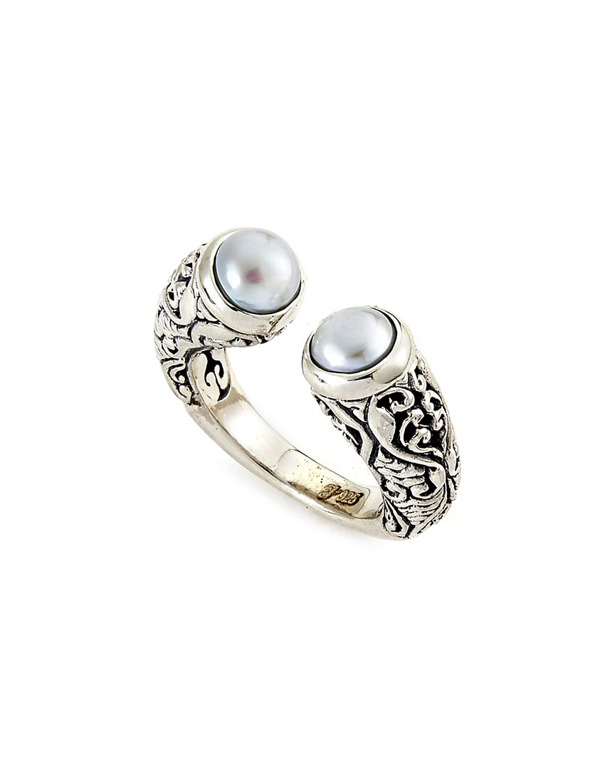 Samuel B. Ss Balinese Design Open Design Fresh Water Pearl R In Metallic