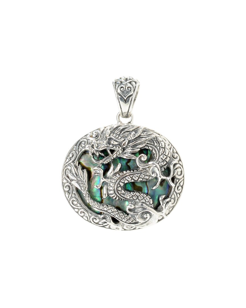 Samuel B. Silver 15.00 Ct. Tw. Abalone Pendant In Metallic