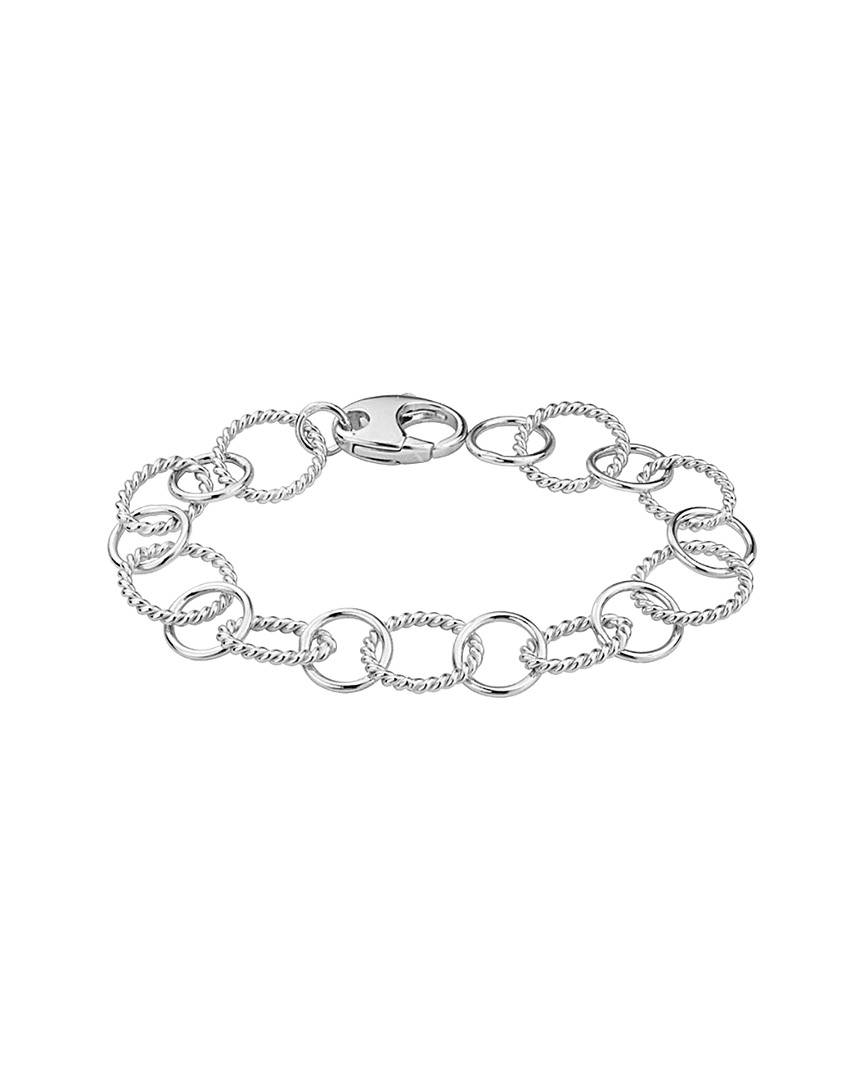 Italian Silver Silver Bracelet In White