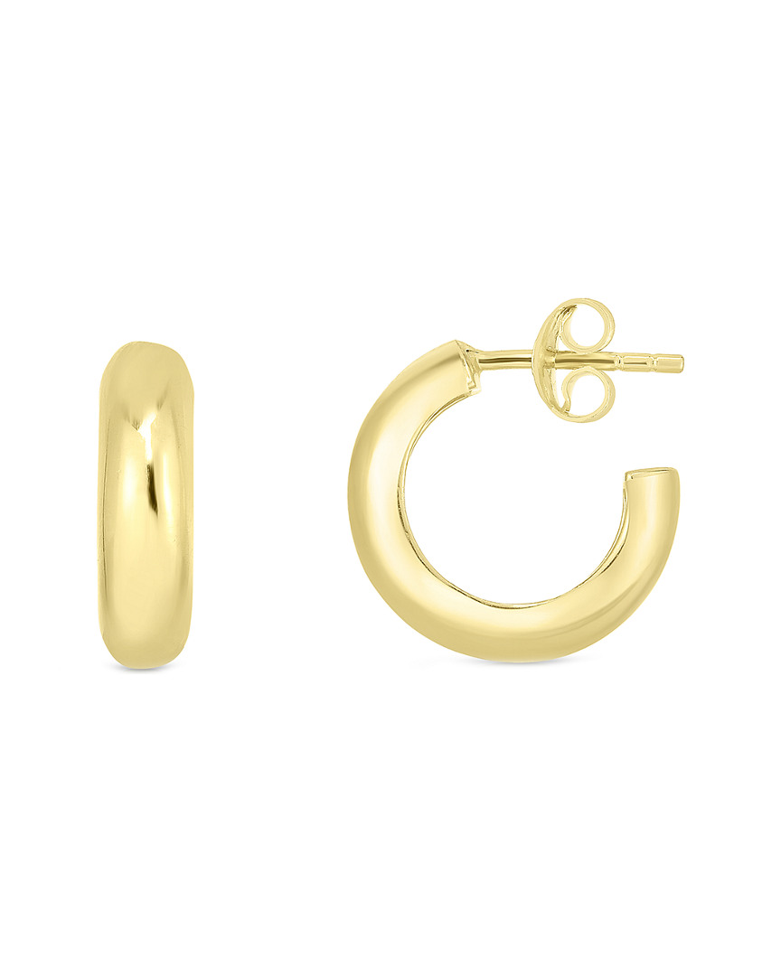 Sphera Milano 14k Over Silver Polished Small Hoops