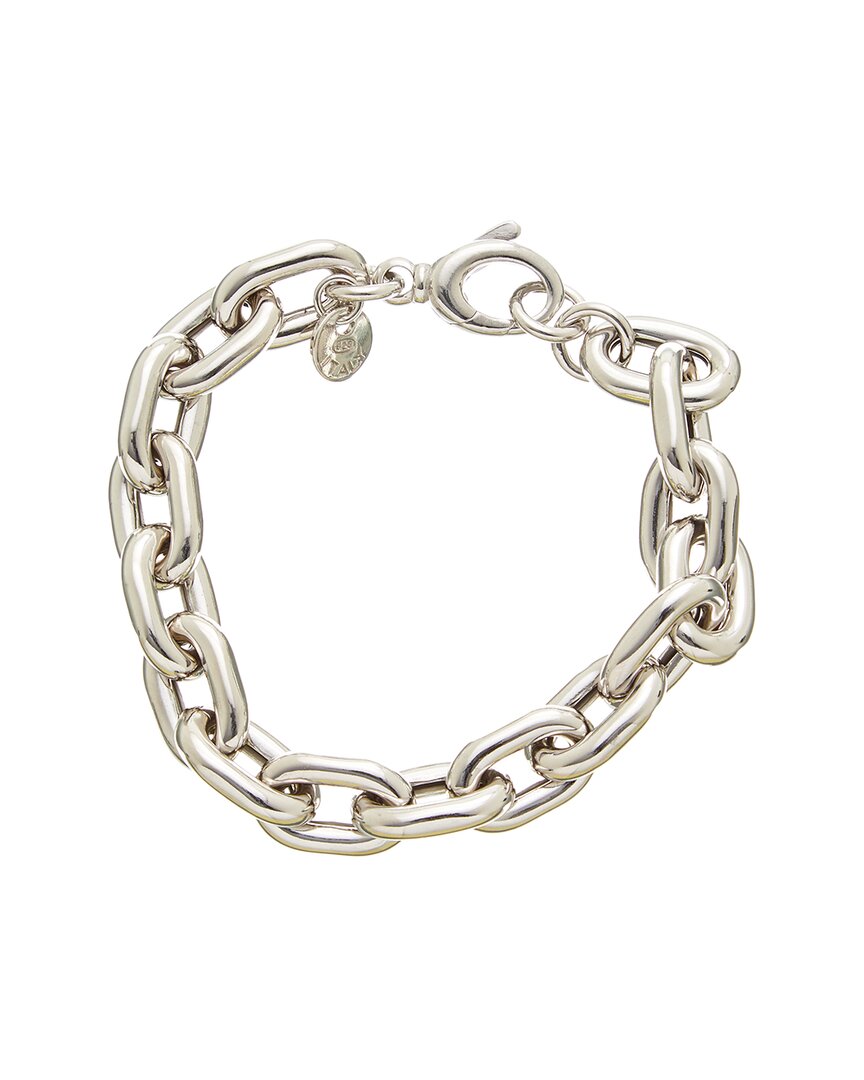 Italian Silver Silver Link Bracelet In Silver