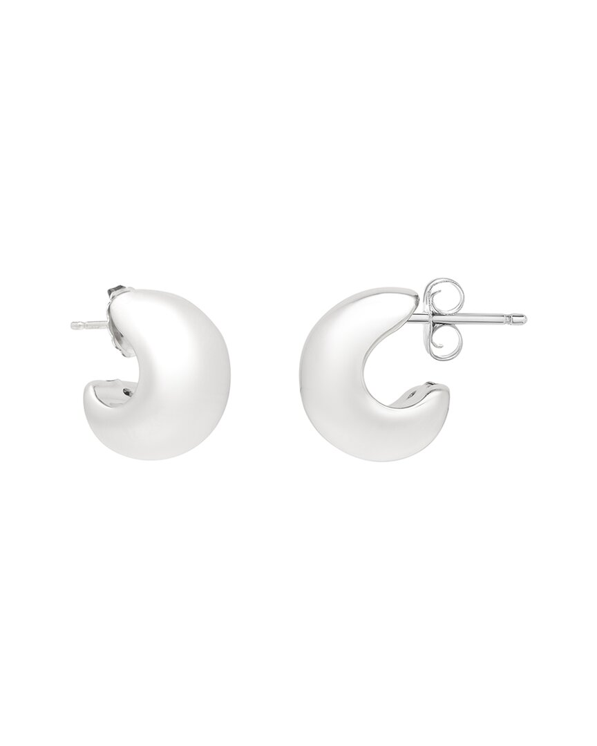 Italian Silver Mini Puffed Earrings