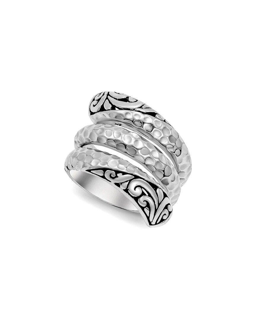 Samuel B. Silver Cross Over Ring