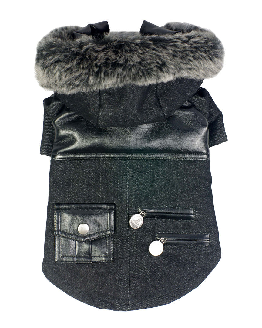 Pet Life Ruff Choppered Denim Fashioned Wool Pet C