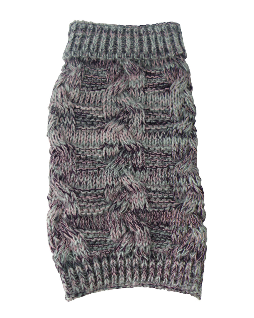 Pet Life Royal Bark Heavy Cable Knitted Designer F