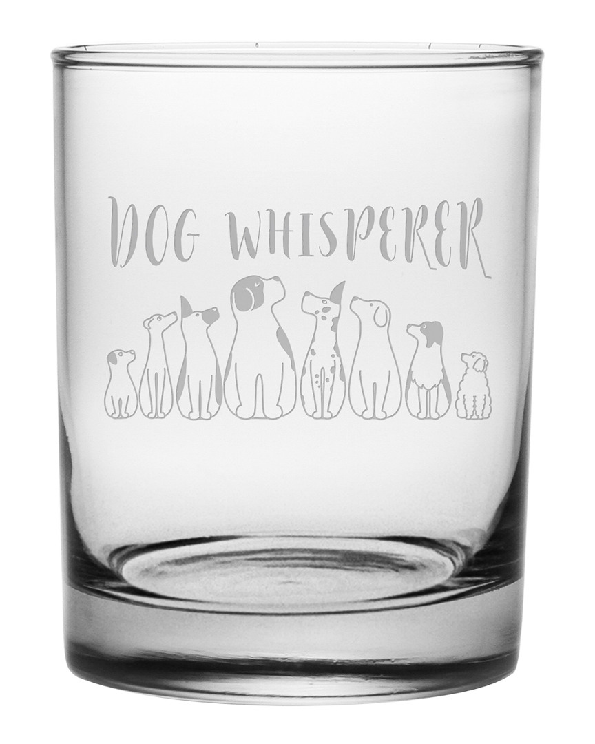 Susquehanna Glass 14oz Dog Whisperer Rocks Glass Set Of 4