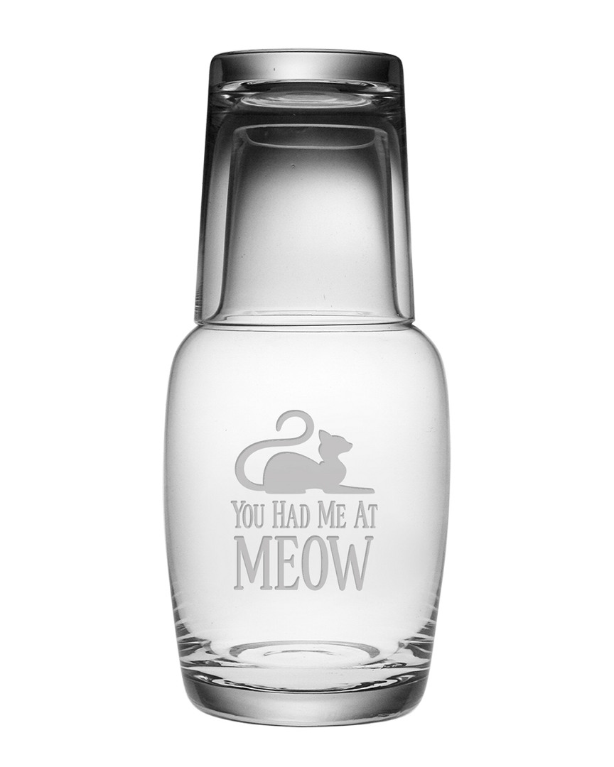 Susquehanna Glass You Had Me At Meow Night Bottle Set