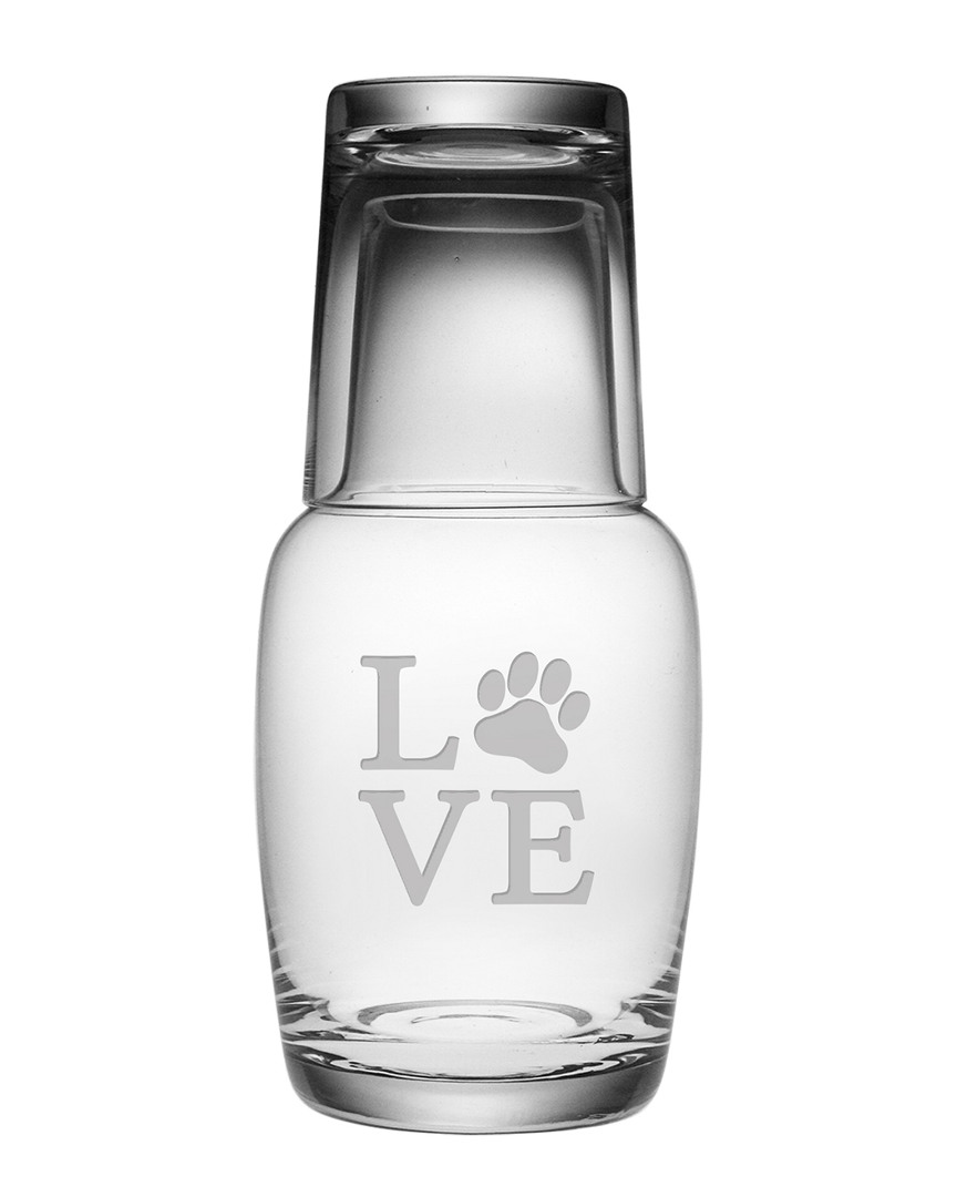 Susquehanna Glass Love Paw Night Bottle Set